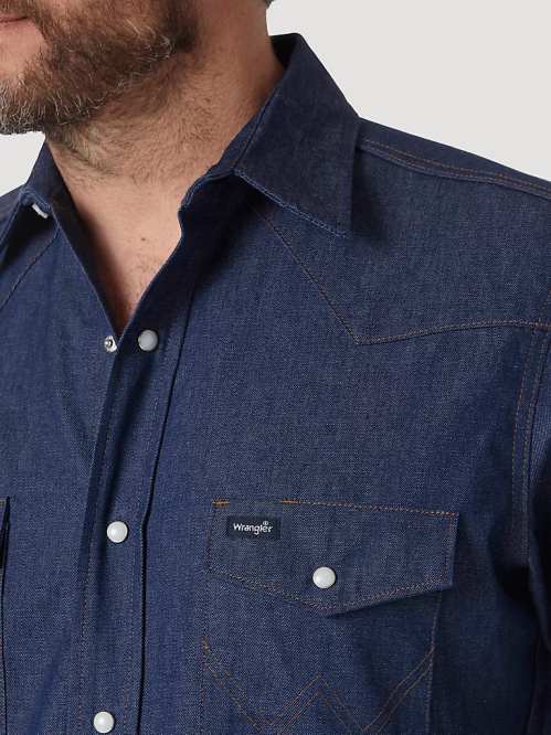 Clothing Aura Orange (112330917) Men Wrangler Cowboy Wash Plaid Shirt 8V2H409