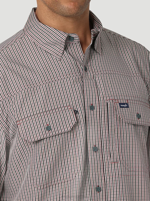 Clothing Baby Blue (112324872) Men Wrangler George Strait Short Sleeve Button Down One Pocket Print Shirt 8V2H300