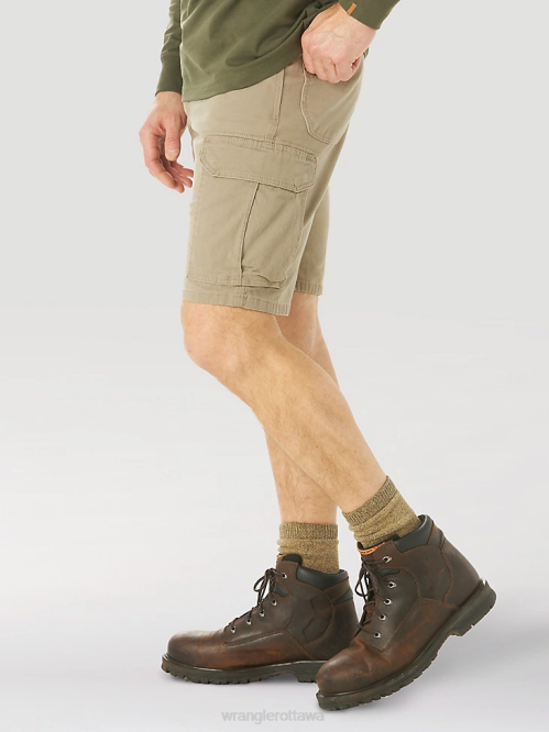 Clothing Dark Khaki (3W362DK) Men Wrangler RIGGS Workwear Stretch Ranger Cargo Short 8V2H536