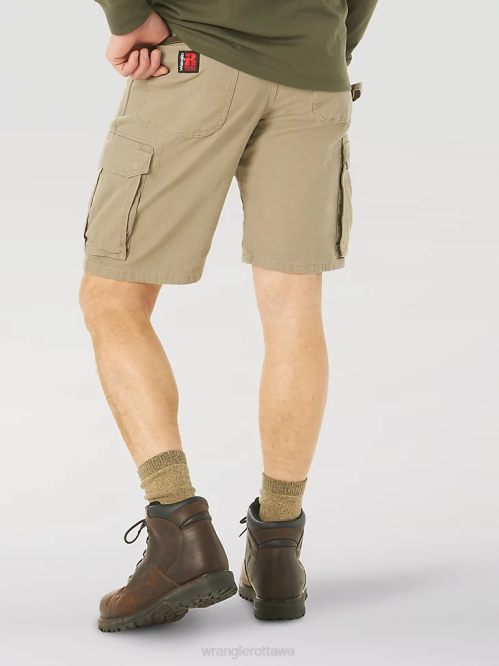 Clothing Dark Khaki (3W362DK) Men Wrangler RIGGS Workwear Stretch Ranger Cargo Short 8V2H536