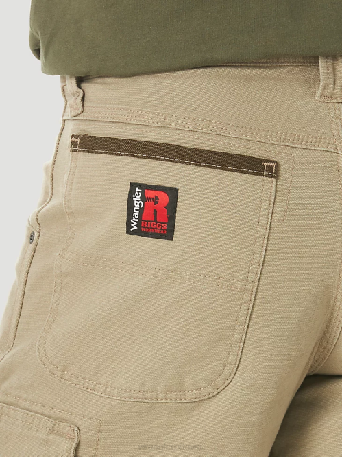 Clothing Dark Khaki (3W362DK) Men Wrangler RIGGS Workwear Stretch Ranger Cargo Short 8V2H536