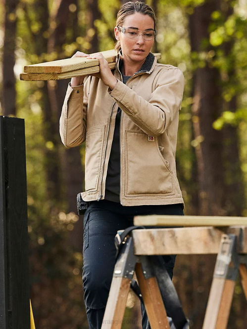 Clothing Golden Khaki (112318477) Women Wrangler RIGGS Tough Layers Sherpa Lined Canvas Jacket 8V2H863