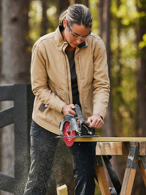 Clothing Golden Khaki (112318477) Women Wrangler RIGGS Tough Layers Sherpa Lined Canvas Jacket 8V2H863