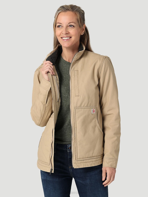Clothing Golden Khaki (112318477) Women Wrangler RIGGS Tough Layers Sherpa Lined Canvas Jacket 8V2H863