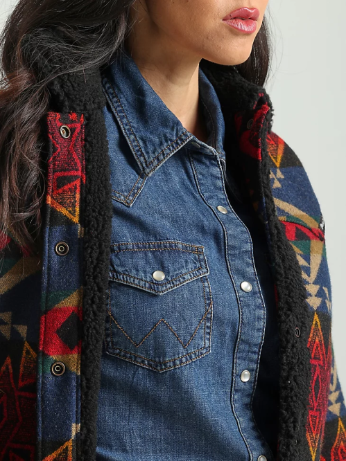 Clothing Golden Khaki (112318477) Women Wrangler RIGGS Tough Layers Sherpa Lined Canvas Jacket 8V2H863