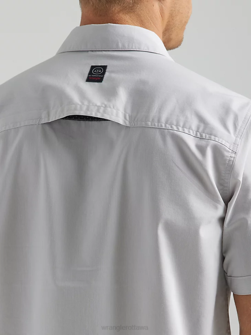 Clothing Mist (112333905) Men Wrangler ATG Asymmetrical Zip Pocket Shirt 8V2H328