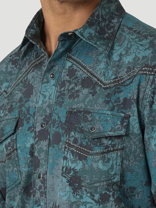 Clothing Rawhide (MS71519) Men Wrangler Cowboy Cut Firm Finish Long Sleeve Western Snap Solid Work Shirt 8V2H416