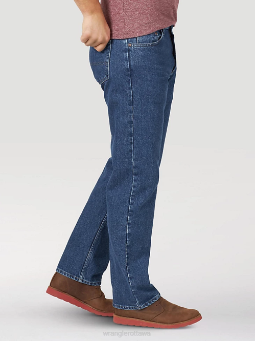 Clothing Stonewash Dark (10ZM200SW) Men Wrangler Authentics Relaxed Fit Cotton Jean 8V2H117