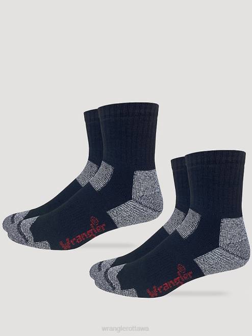 Wrangler Accessories Black (112351404) Men Steel Toe Ultra-Dri Socks (2-pack) 8V2H696