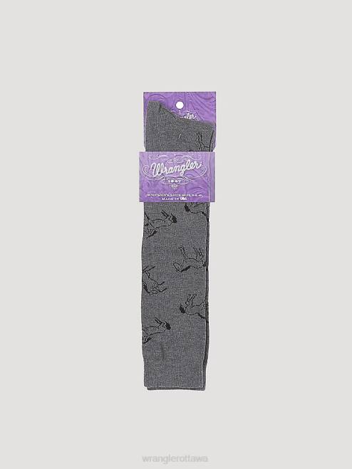Wrangler Accessories Charcoal (SOW004H) Women Horse Boot Sock 8V2H923