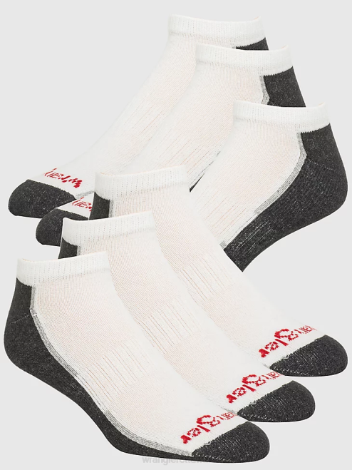 Wrangler Accessories White (112318613) Men Cushioned Ankle Socks (6-Pack) 8V2H724