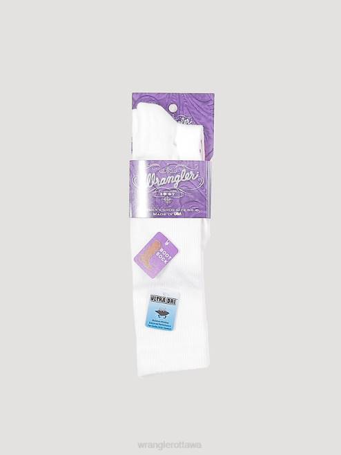 Wrangler Accessories White (SOW003W) Women Western Boot Sock 8V2H925