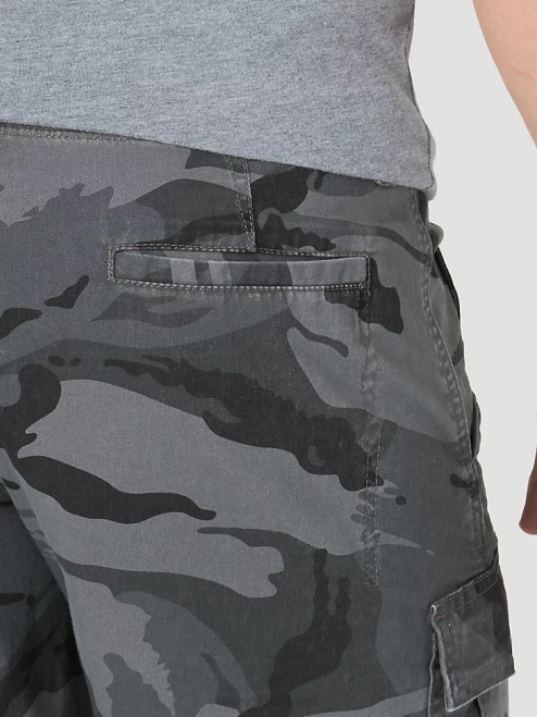 Wrangler Clothing Anthracite Camo (10ZM6ACGL) Men Authentics Stretch Cargo Short 8V2H562