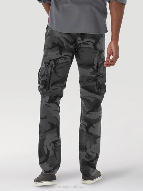 Wrangler Clothing Anthracite Camo (70DYWGL) Men Flex Tapered Cargo Pant 8V2H227