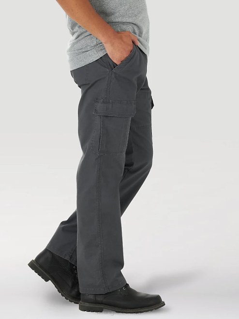 Wrangler Clothing Anthricite (70ABWAH) Men Five Star Premium Relaxed Fit Flex Cargo Pant 8V2H222