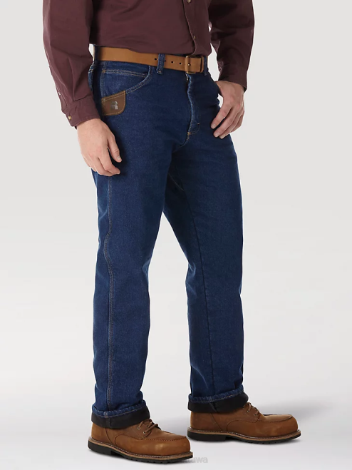 Wrangler Clothing Antique Indigo (3W055TH) Men RIGGS Workwear Quilted Lined Five Pocket Jean 8V2H191