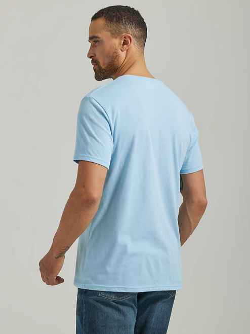 Wrangler Clothing Ash Heather (3W760AH) Men RIGGS Workwear Short Sleeve Henley 8V2H271