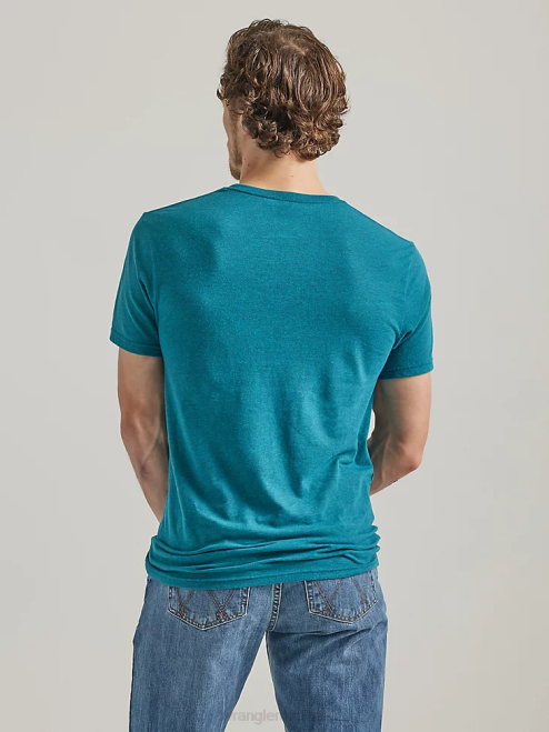 Wrangler Clothing Ash Heather (3W760AH) Men RIGGS Workwear Short Sleeve Henley 8V2H271