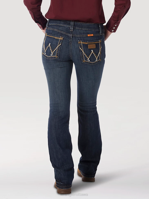 Wrangler Clothing Bakersville (FRAC9BF) Women Retro Flame Resistant Mae Bootcut Work Jean 8V2H803
