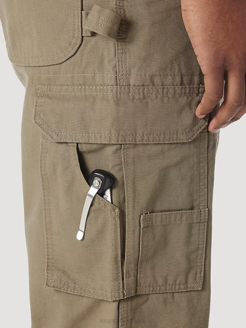 Wrangler Clothing Bark (3W065BR) Men RIGGS WORKWEAR Lined Ripstop Ranger Pant 8V2H655