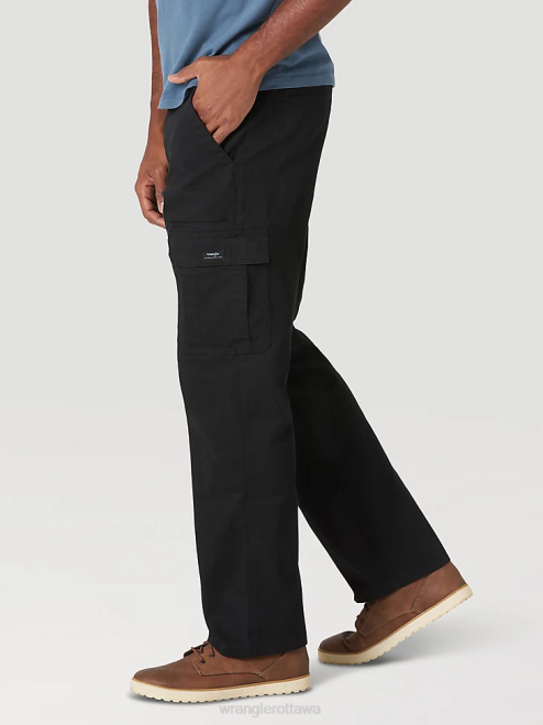 Wrangler Clothing Black (10ZM7ABBL) Men Authentics Relaxed Stretch Cargo Pant 8V2H233