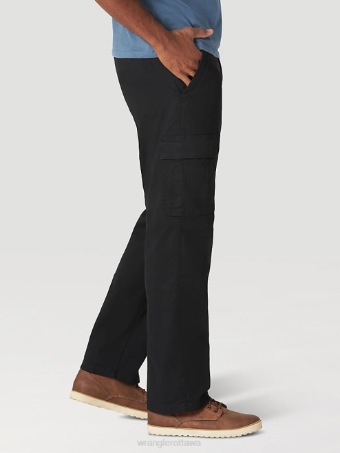 Wrangler Clothing Black (10ZM7ABBL) Men Authentics Relaxed Stretch Cargo Pant 8V2H233
