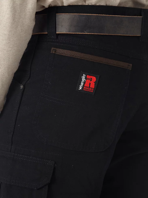 Wrangler Clothing Black (3W065BL) Men RIGGS WORKWEAR Lined Ripstop Ranger Pant 8V2H679