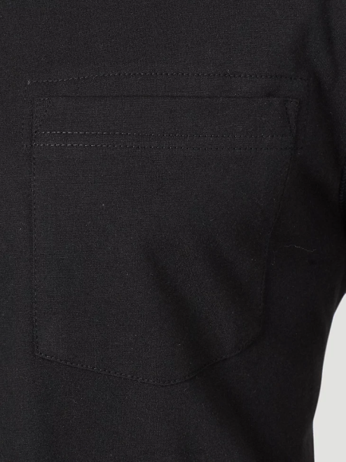 Wrangler Clothing Black (3W702BK) Men RIGGS Workwear Long Sleeve 1 Pocket Performance T-Shirt 8V2H284