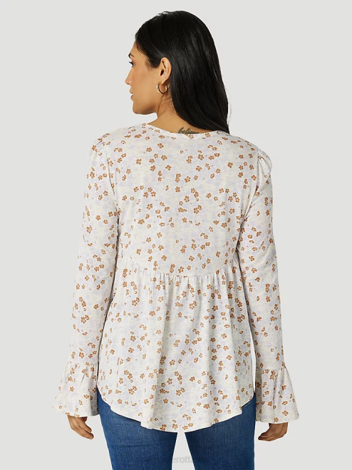 Wrangler Clothing Black (LW1002X) Women Long Sleeve One Point Front and Back Yokes Solid Top 8V2H888