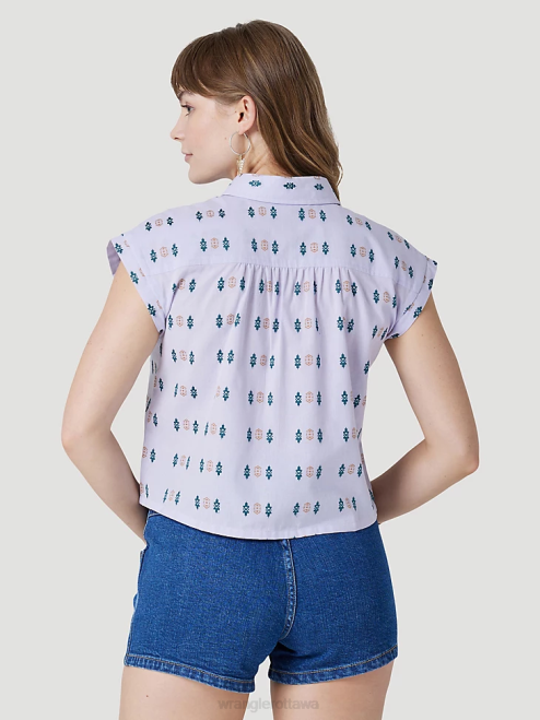 Wrangler Clothing Black (LW1002X) Women Long Sleeve One Point Front and Back Yokes Solid Top 8V2H888