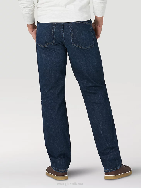 Wrangler Clothing Blackened Indigo (MGW15BI) Men Relaxed Fit Flex Jean 8V2H169