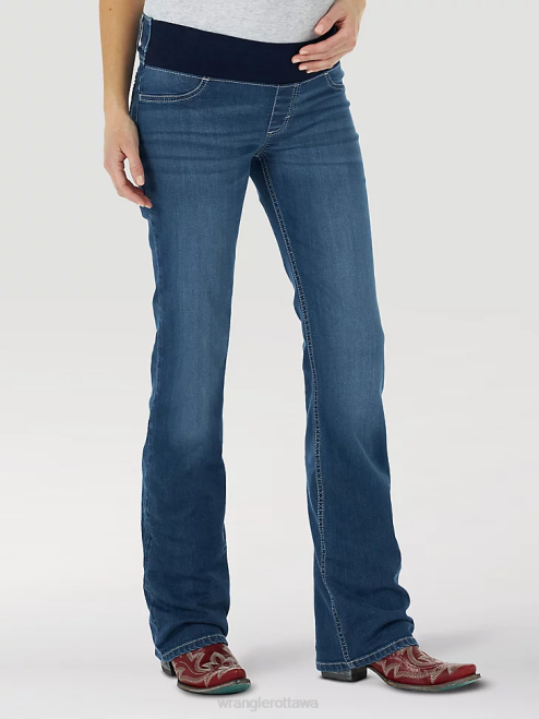 Wrangler Clothing Blue (1009MWZM2) Women Retro Mae Maternity Jean 8V2H808