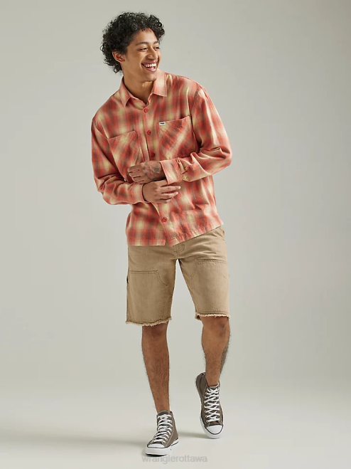 Wrangler Clothing Blue (ZHEEPAO) Men Authentics Quilted Flannel Shirt Jacket 8V2H391