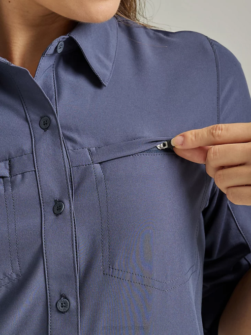 Wrangler Clothing Blue Nights (112333894) Women ATG By Trail Shirt 8V2H887