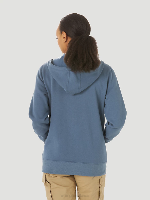 Wrangler Clothing Blue Sea (3WF19BS) Women RIGGS Workwear Full Zip Work Hoodie 8V2H865