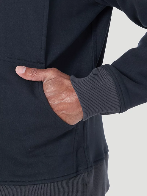 Wrangler Clothing Caviar (3W196BK) Men RIGGS Workwear Tough Layers Full Zip Work Hoodie 8V2H507