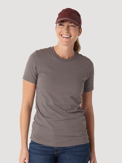 Wrangler Clothing Charcoal (3WF70CH) Women RIGGS Workwear Short Sleeve Performance T-Shirt 8V2H877