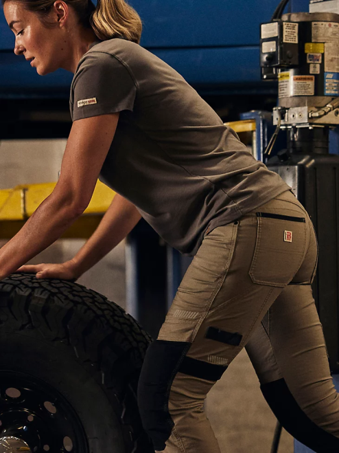 Wrangler Clothing Charcoal (3WF70CH) Women RIGGS Workwear Short Sleeve Performance T-Shirt 8V2H877