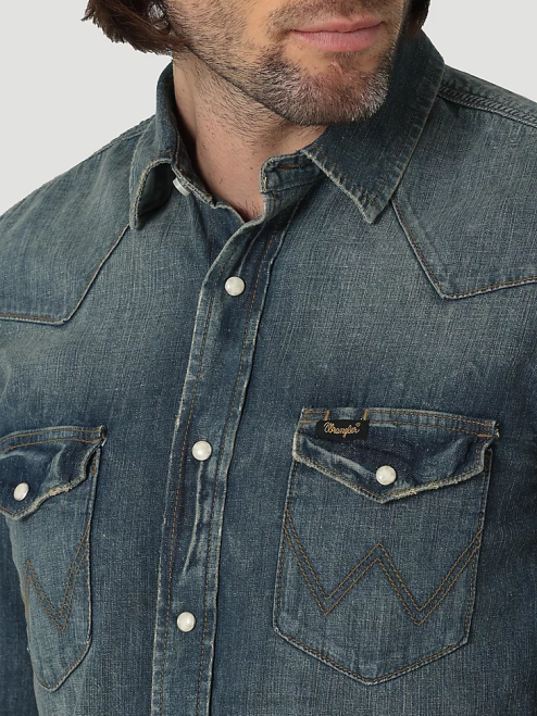 Wrangler Clothing Clay Washed (112319084) Men Heritage Workshirt 8V2H476