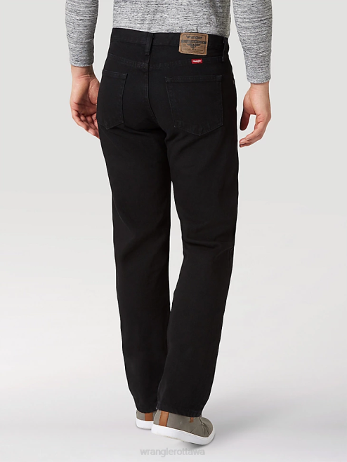 Wrangler Clothing Coal Black (97601CB) Men Five Star Premium Denim Relaxed Fit Jean 8V2H87