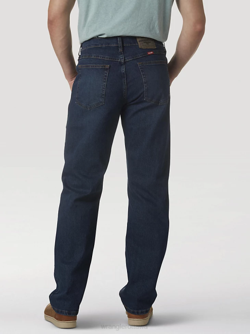 Wrangler Clothing Dark Denim (97FXWXD) Men Five Star Premium Denim Flex for Comfort Relaxed Fit Jean 8V2H83
