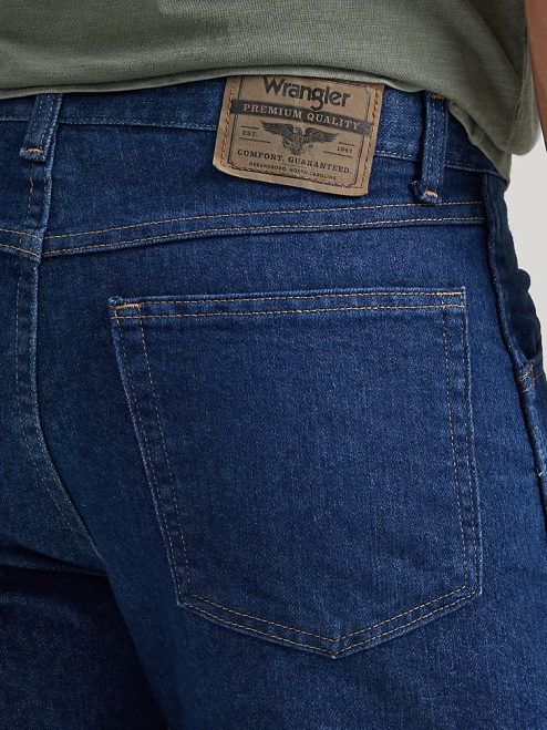 Wrangler Clothing Dark Indigo (85498PS) Men Five Star Premium Regular Flex Fit Jean 8V2H189