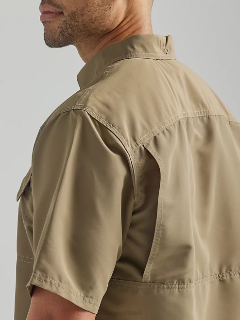 Wrangler Clothing Dark Khaki (112325420) Men RIGGS Workwear Lightweight Work Shirt 8V2H348
