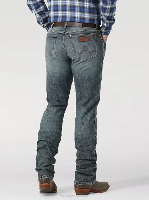 Wrangler Clothing Dark Knight Stretch (112318445) Men Retro Slim Fit Straight Leg Jean 8V2H36