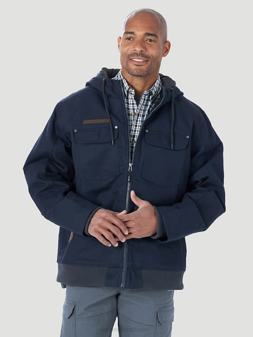 Wrangler Clothing Dark Navy (3W193NV) Men RIGGS Workwear Tough Layers Insulated Canvas Work Jacket 8V2H658