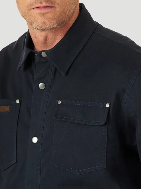 Wrangler Clothing Dark Navy (3W195NV) Men RIGGS Workwear Tough Layers Fleece Lined Work Shirt Jacket 8V2H472