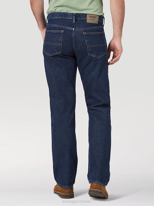Wrangler Clothing Dark Rinse (10ZM200RD) Men Authentics Relaxed Fit Cotton Jean 8V2H115