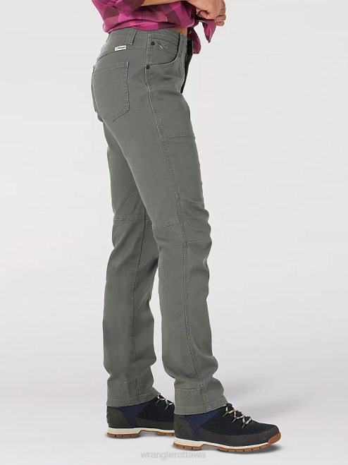 Wrangler Clothing Dark Shadow (LA825DS) Women ATG By Canvas Pant 8V2H813