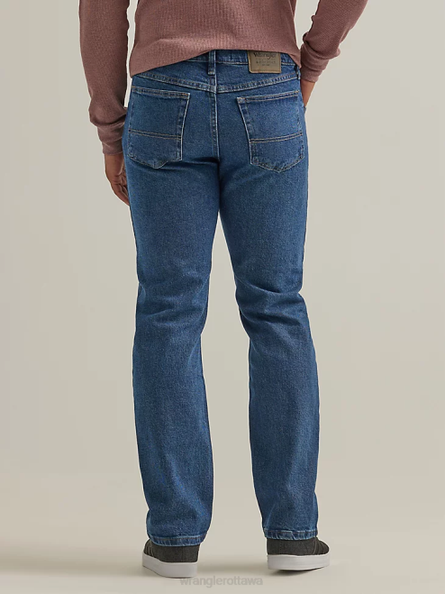 Wrangler Clothing Dark Stonewash (10ZM100DX) Men Authentics Regular Fit Flex Jean 8V2H131