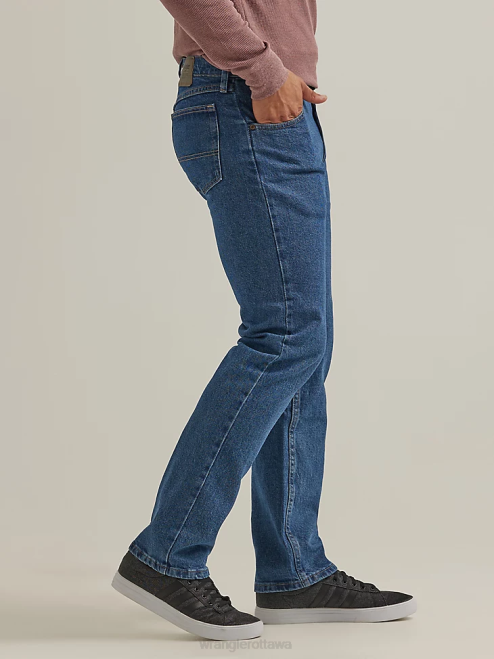 Wrangler Clothing Dark Stonewash (10ZM100DX) Men Authentics Regular Fit Flex Jean 8V2H131